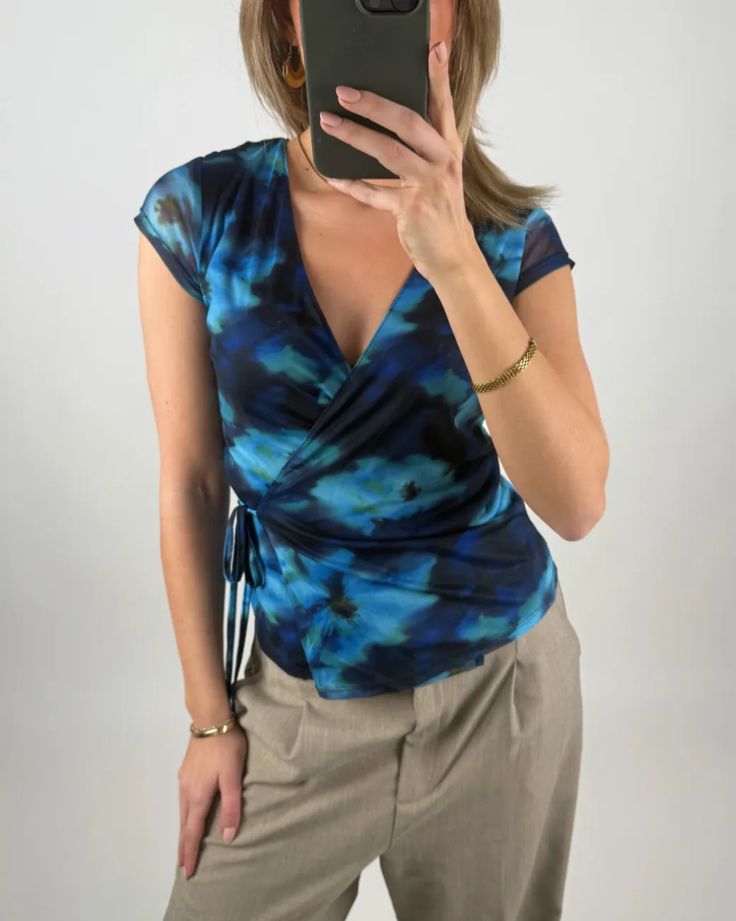 MINNA top wrap, blå