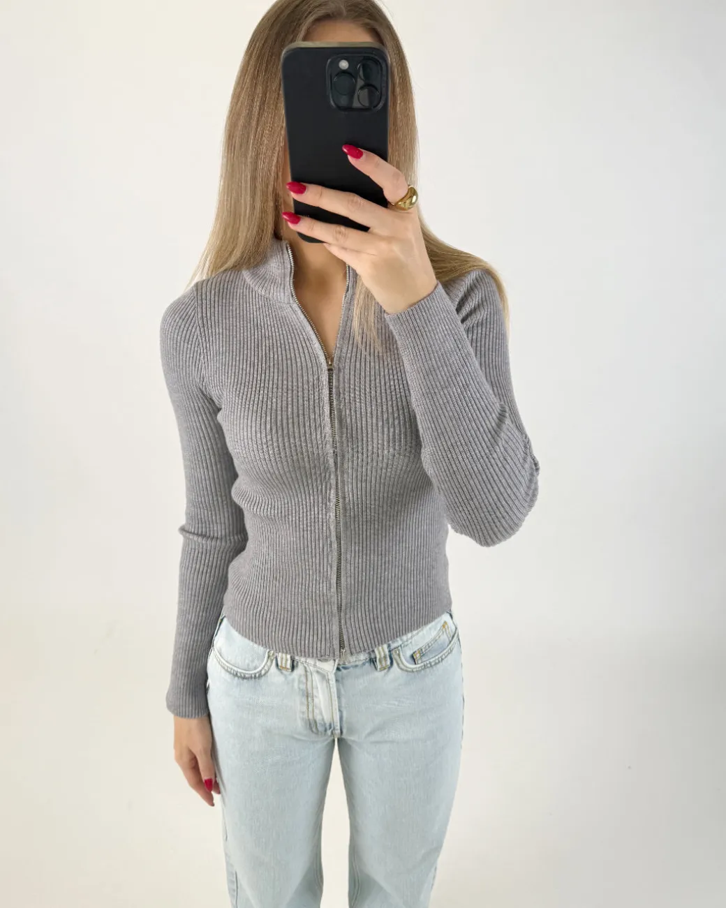 MONIKA bluse, grå