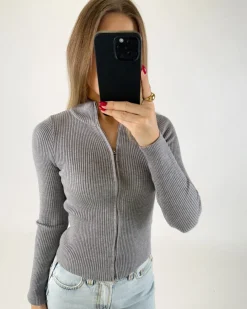 MONIKA bluse, grå