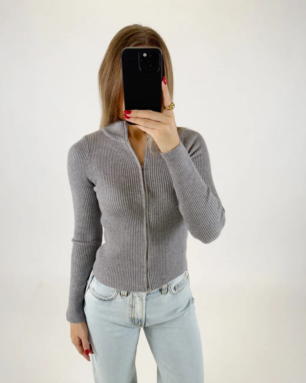 MONIKA bluse, grå
