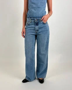 NANNA wide leg jeans, blå