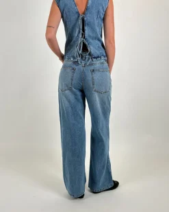 NANNA wide leg jeans, blå