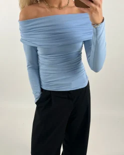 OLIVE bluse, lyseblå