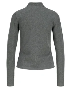 OLIVIA polo bluse, grå
