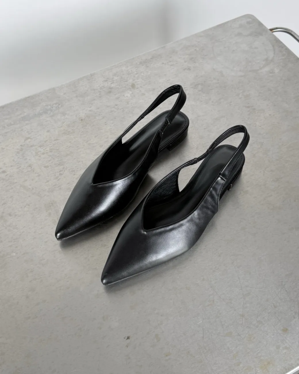 PALOMA spidse ballerinaer, sort