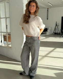 POPPY kortærmet strik, beige