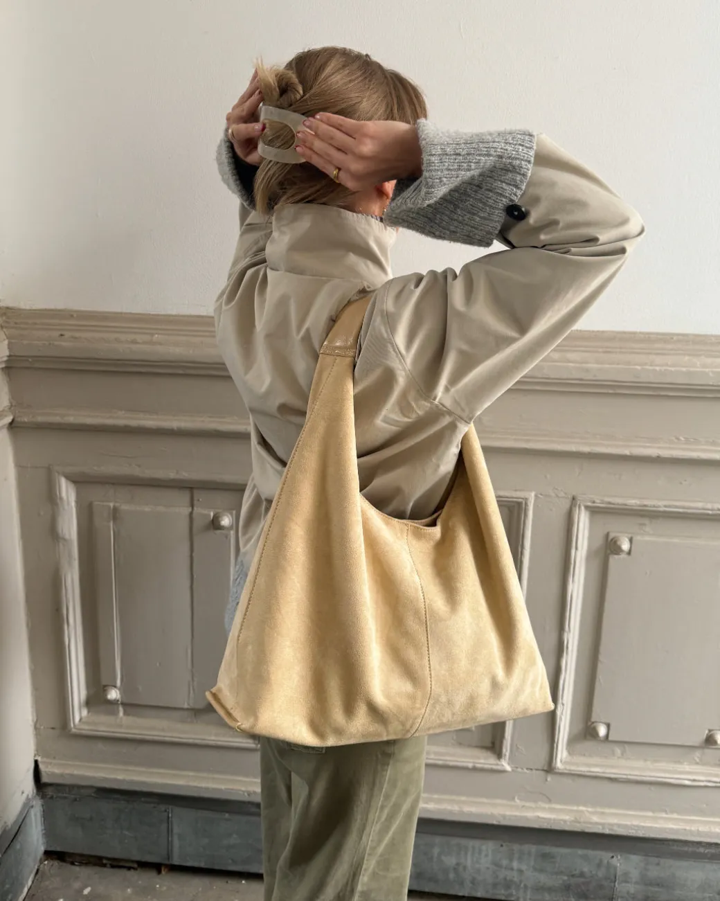 RAINA skuldertaske, beige