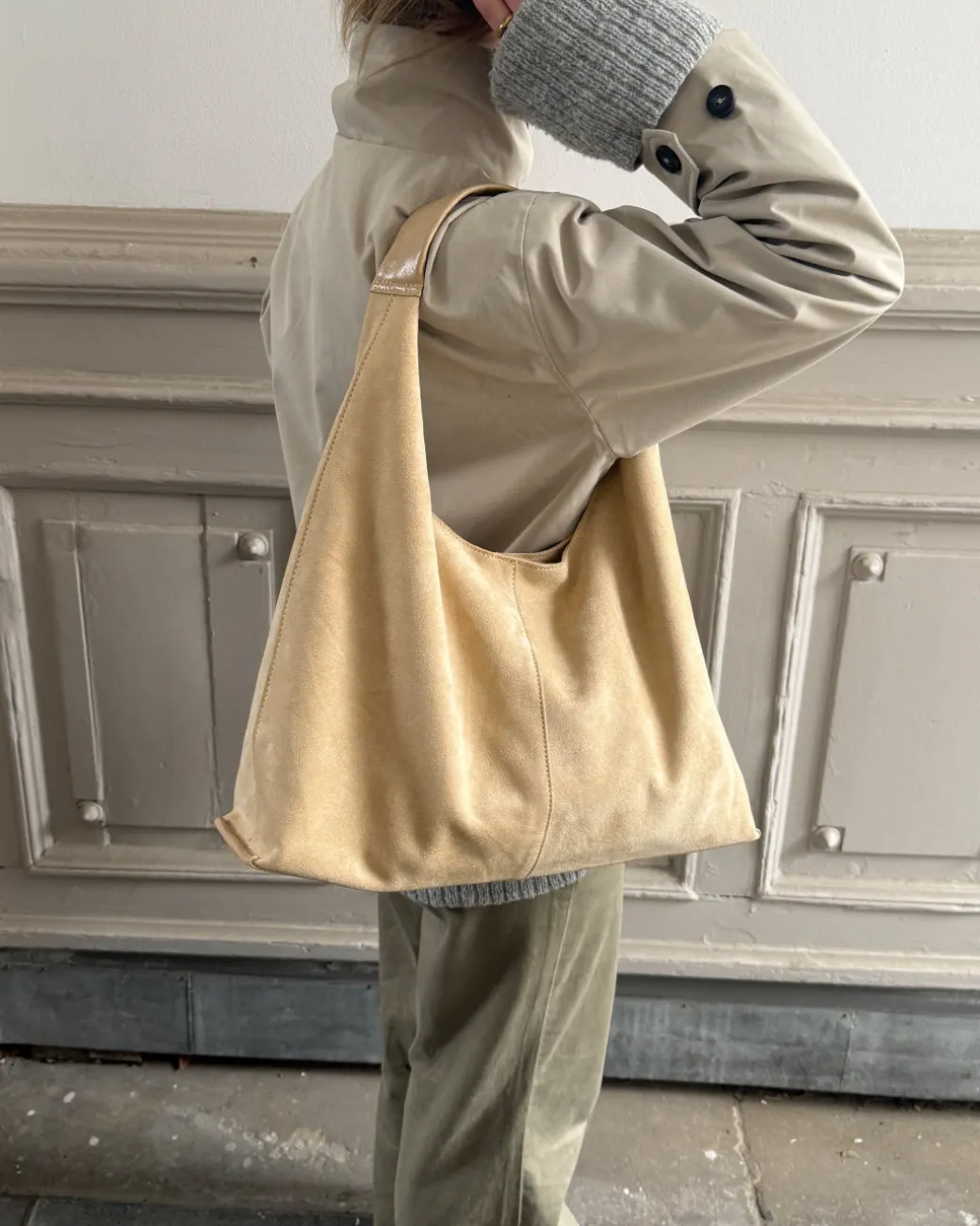 RAINA skuldertaske, beige