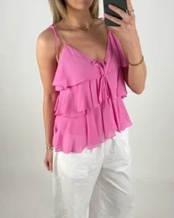 REGITZE flæse top, pink