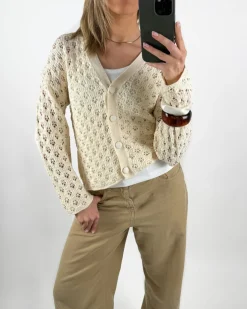 REIGN strik cardigan, beige