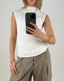 REMI blonde top, hvid