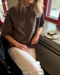 REYNARD kortærmet strik, brun
