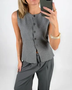 REYNARD strik vest, grå