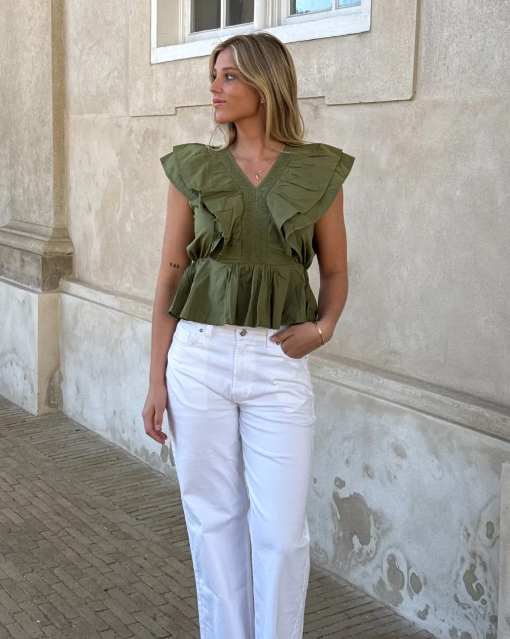 RIKKE flæsetop, army