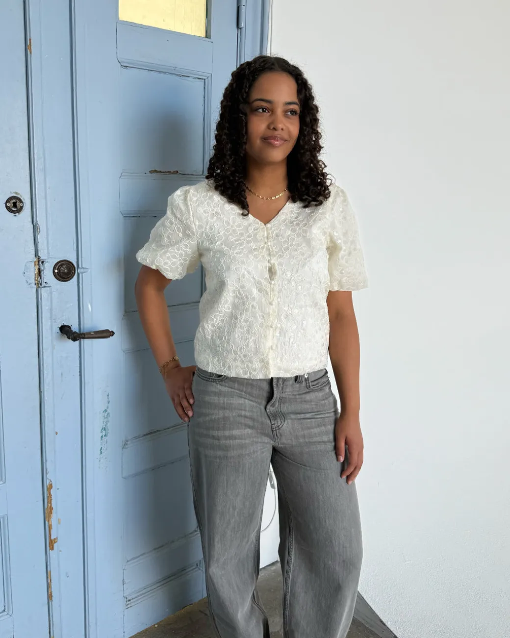 ROWAN bluse, creme