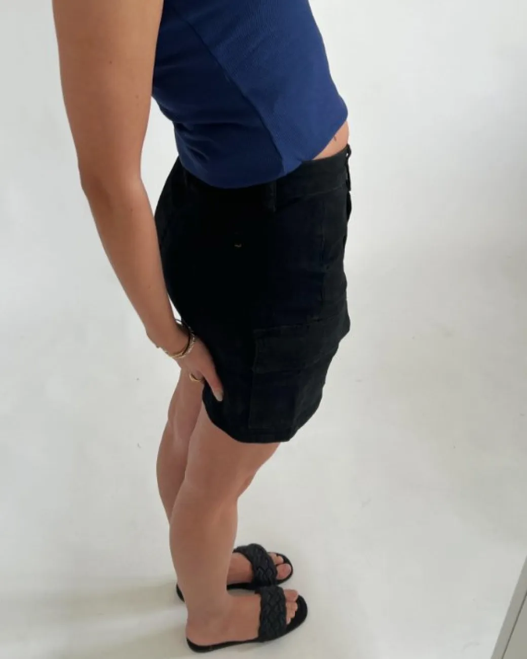 SABRINA cargo nederdel, sort