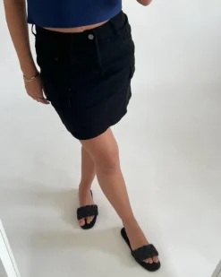 SABRINA cargo nederdel, sort