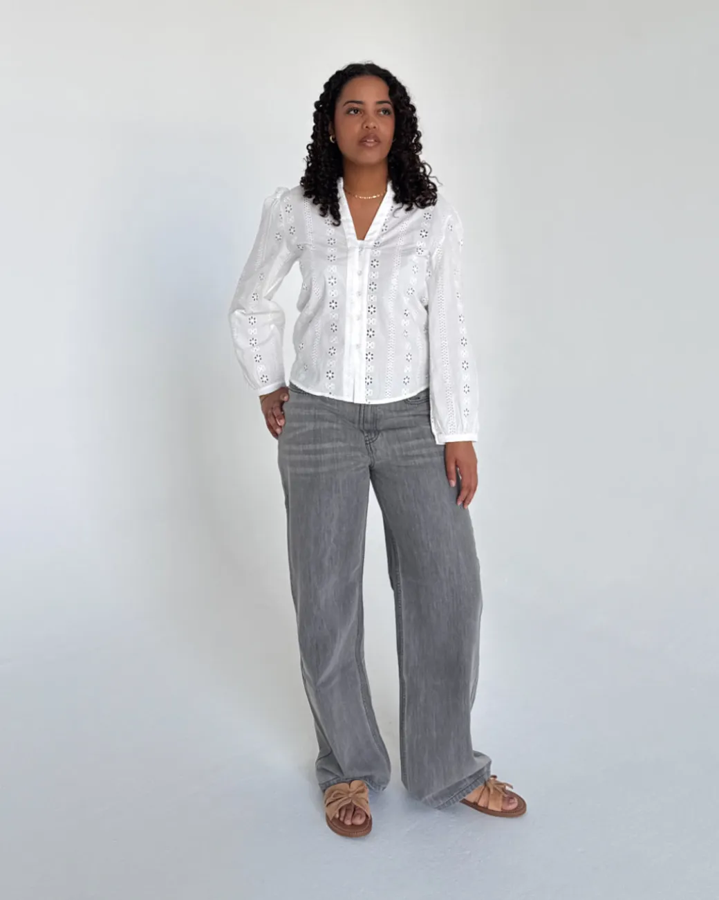 SADIE bluse, hvid