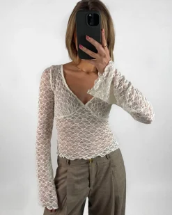 SAFIRA blonde bluse, creme