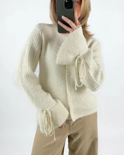 SALIKA strikket cardigan, creme