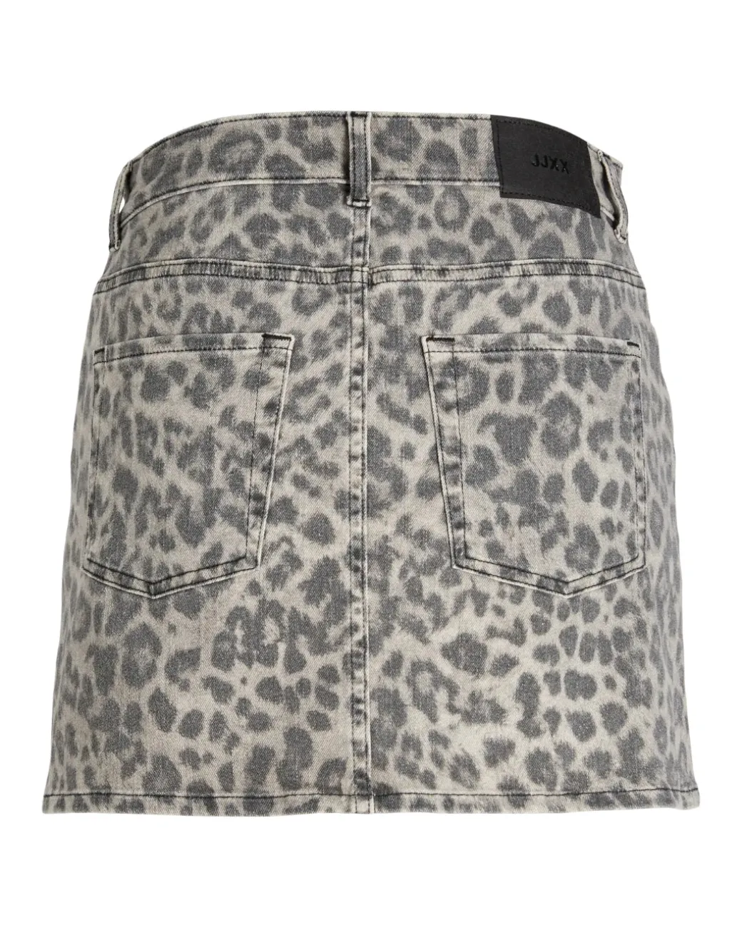 SARAH leopard nederdel, grå