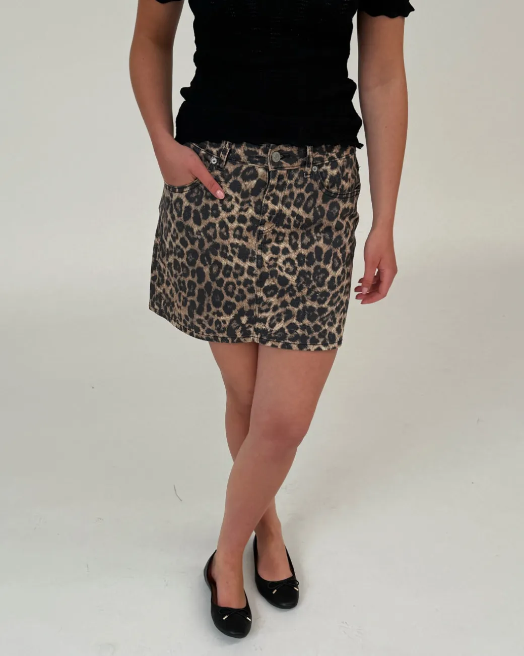 SARAH nederdel, leopard