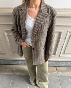 SARAI oversized blazer, brun