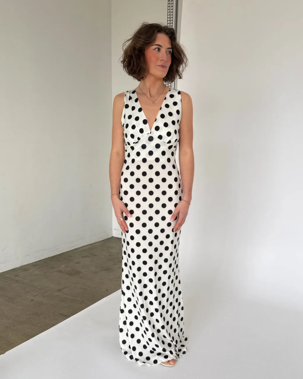 SAWYER maxi kjole, hvid