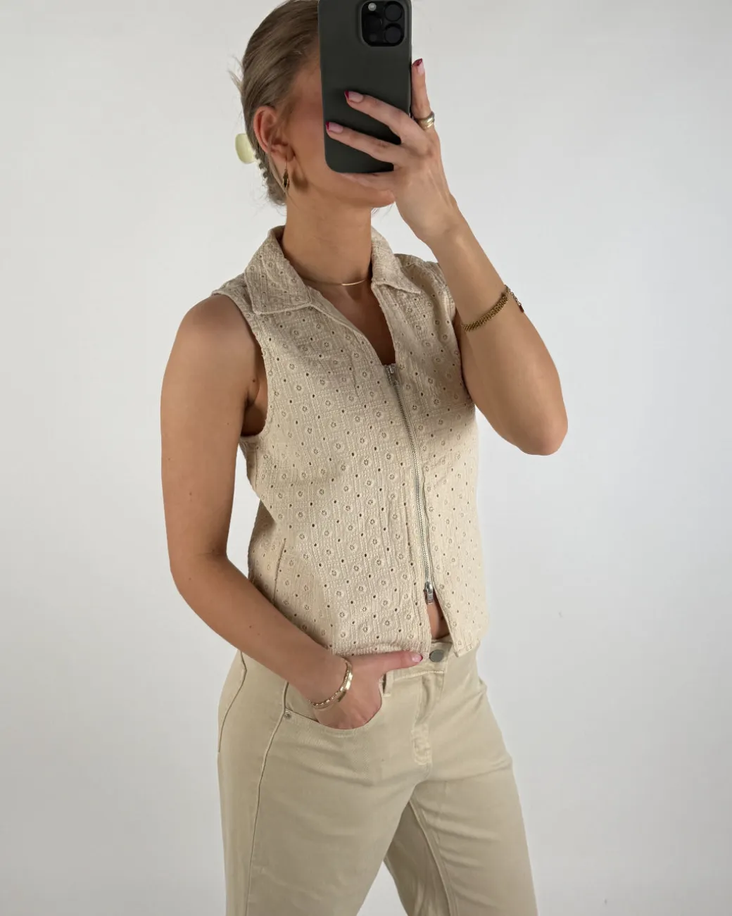 SELMA top, beige