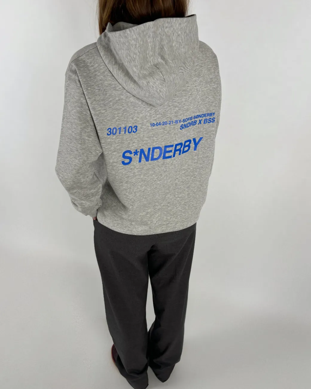 SNDERBY hoodie, grå/blå
