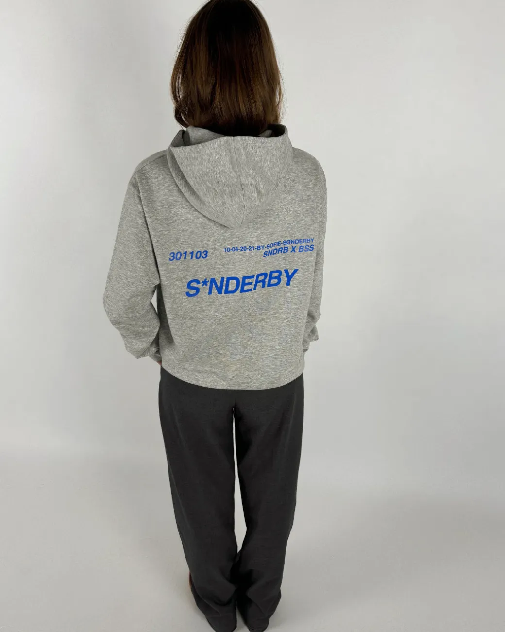 SNDERBY hoodie, grå/blå
