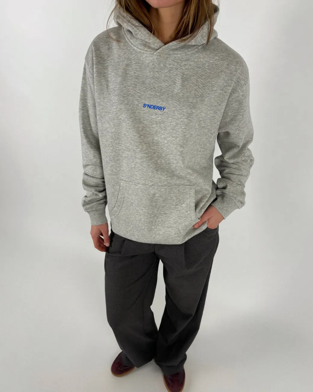 SNDERBY hoodie, grå/blå