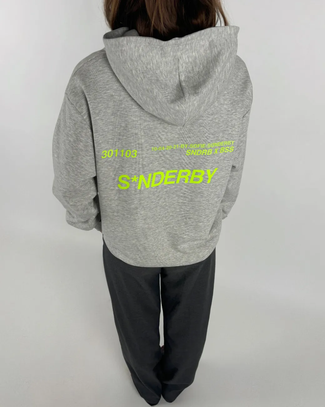 SNDERBY hoodie, grå/grøn