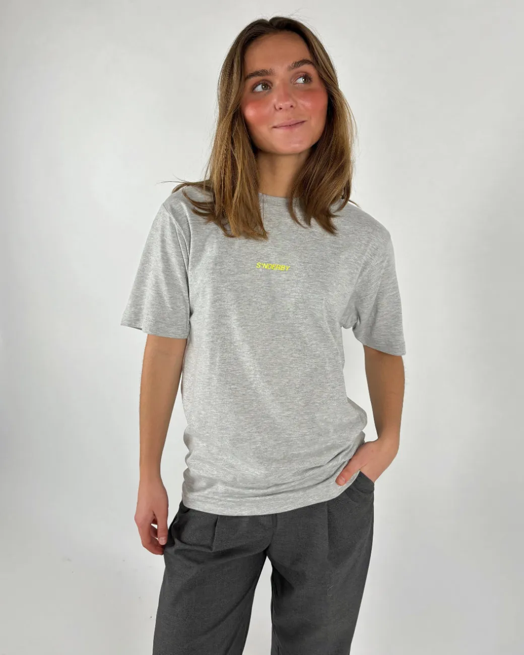 SNDERBY t-shirt, grå/gul