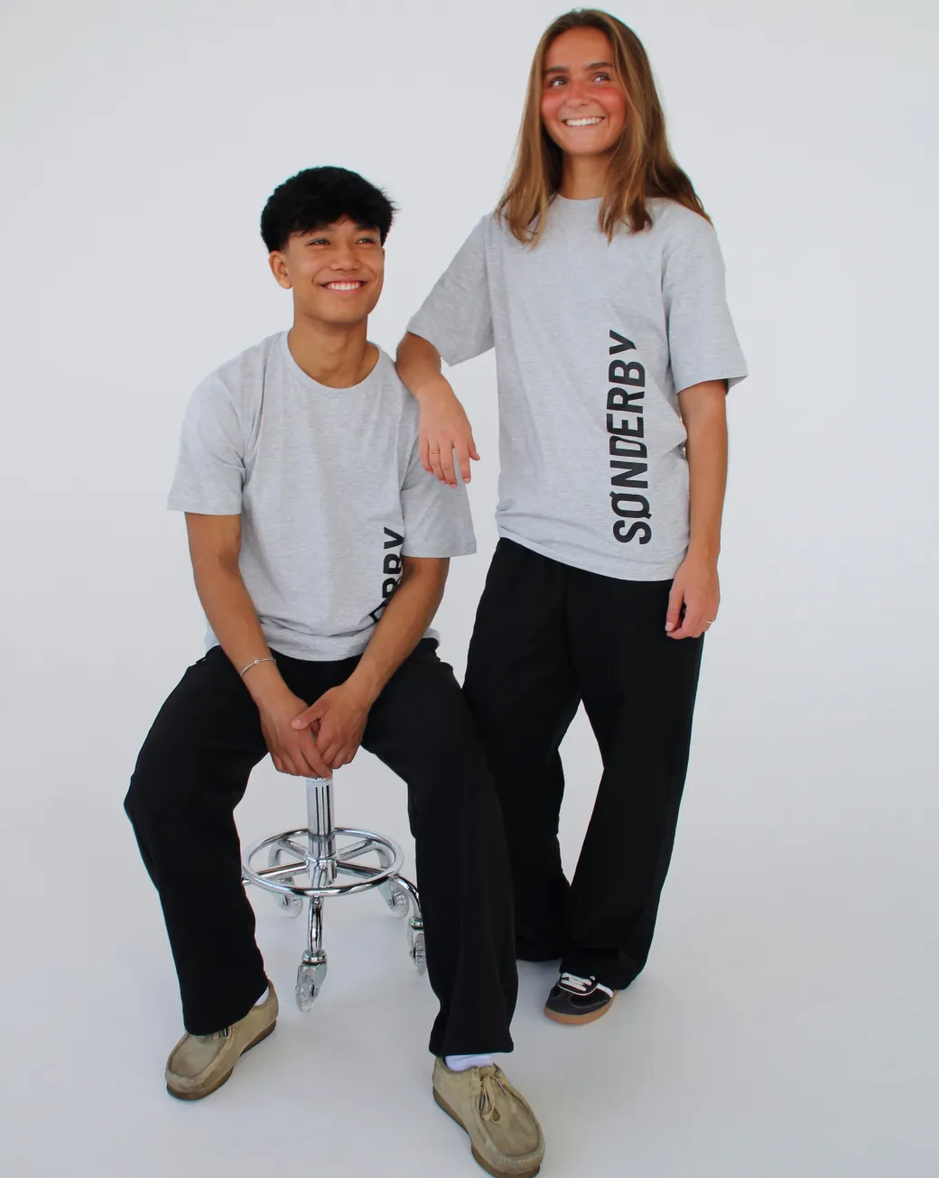 SØNDERBY t-shirt, grå/sort