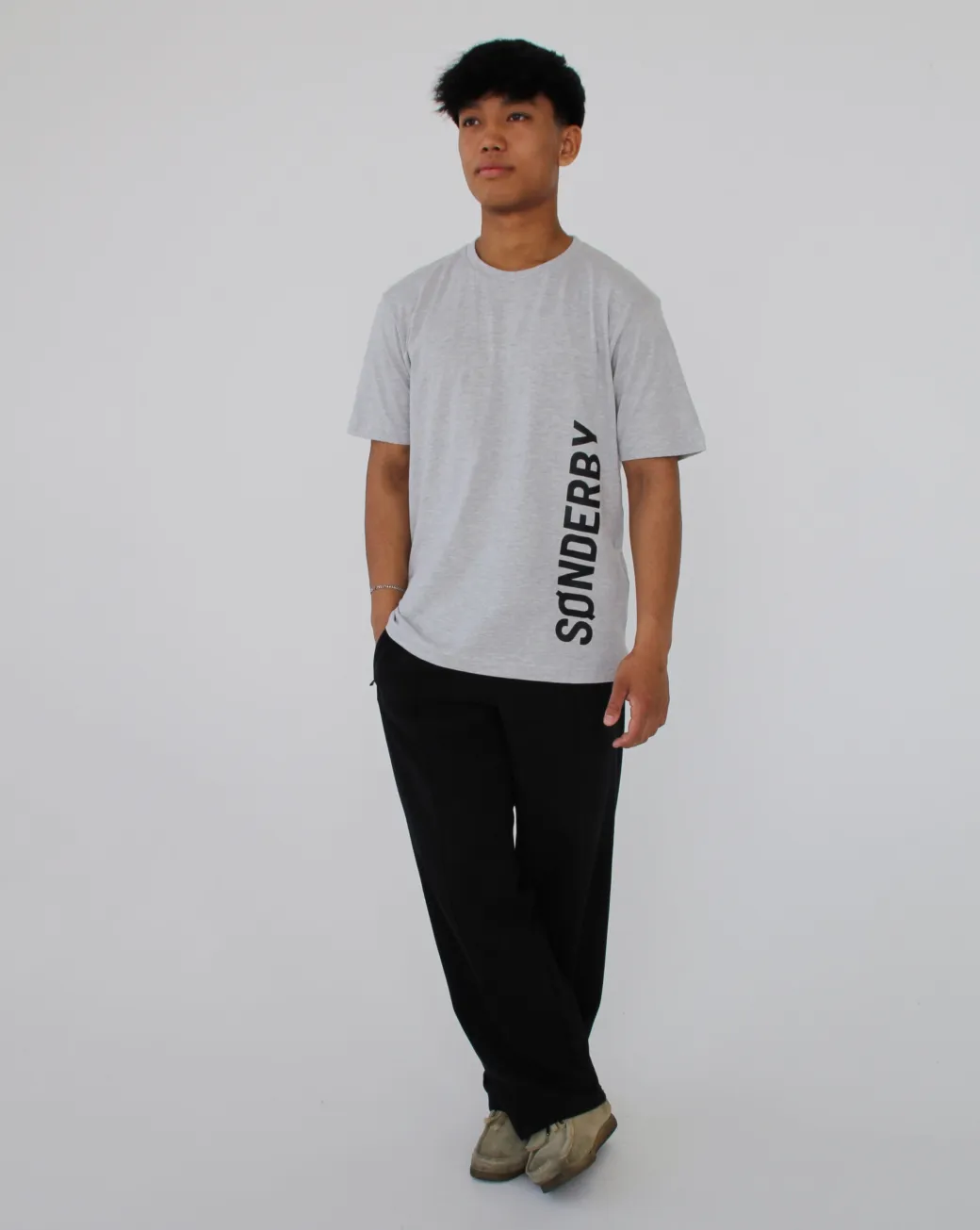 SØNDERBY t-shirt, grå/sort