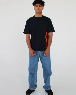 SØNDERBY t-shirt, navy/orange