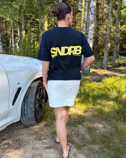 SNDRB t-shirt, navy/gul