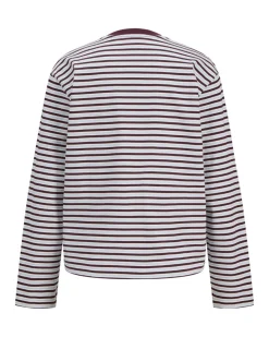 SOPHIA long sleeve, bordeaux/lyseblå