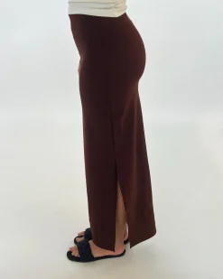 SOPHIA maxi nederdel, brun