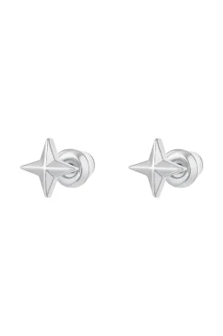 STAR øreringe, sølvfarvet