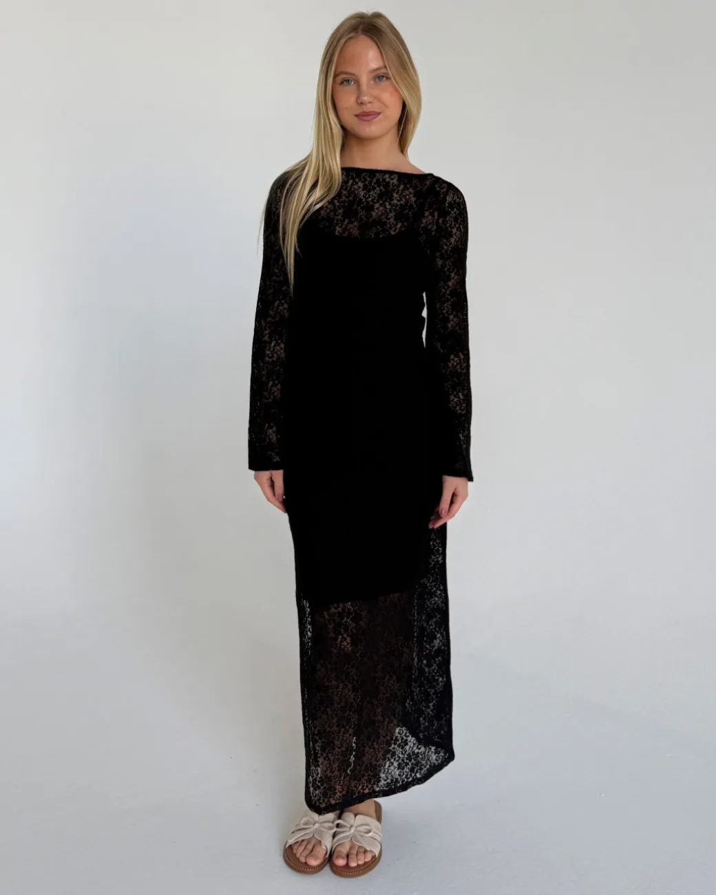 STINE blonde kjole, sort