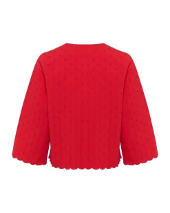 SUNELA bluse 3/4 ærme, rød