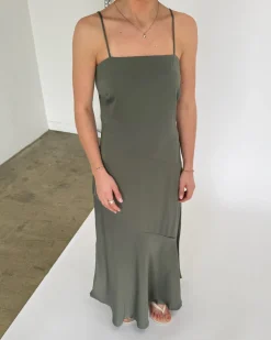 SYLVIE maxi kjole, army