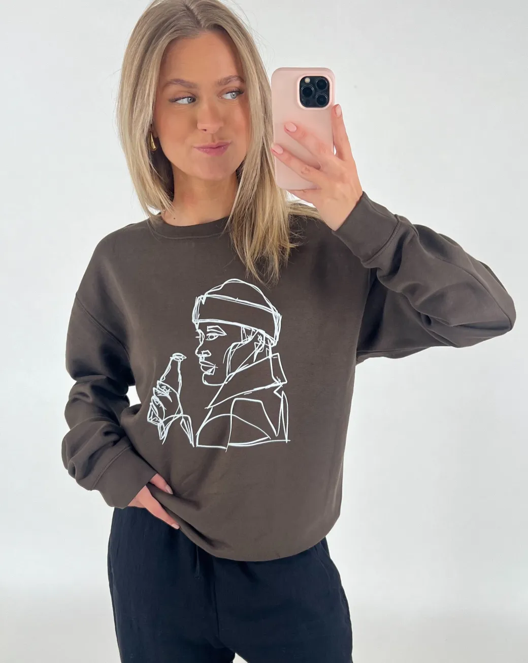 THIRSTY sweatshirt, brun