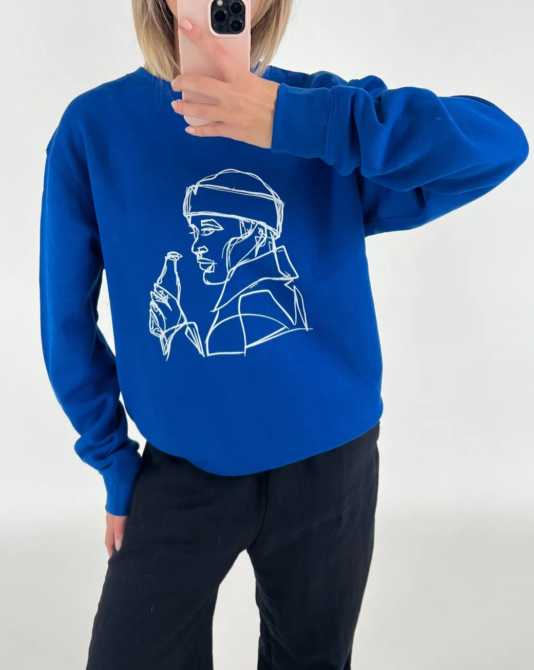THIRSTY sweatshirt, kongeblå