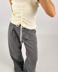 TINA strikket top, creme