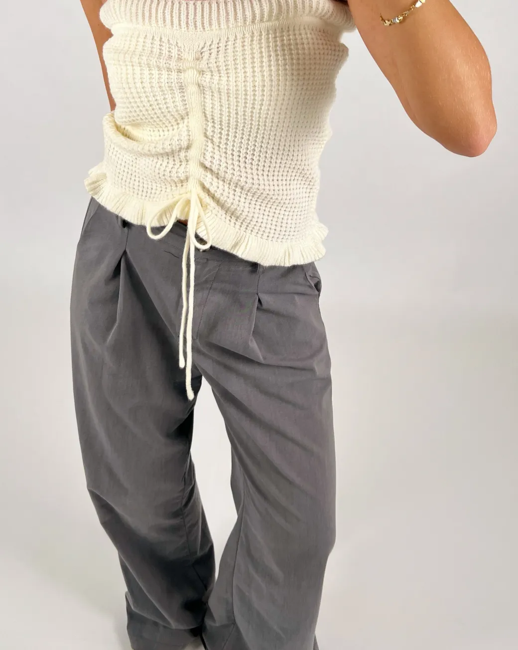 TINA strikket top, creme