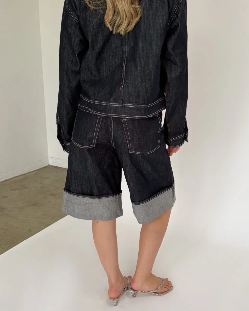 TOKYO fold up jorts, mørkeblå