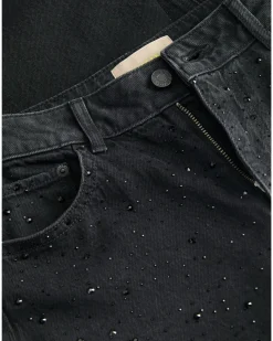 TOKYO jeans med sten, sort